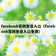 facebook官网登录入口（facebook官网登录入口免费）