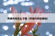 开源代码怎么下载（开源代码在哪找）