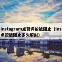 instagram点赞评论被阻止（ins点赞被阻止多久解封）