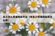自己怎么搭建网站平台（想自己搭建网站得怎么做）