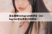 怎么搜索instagram的评论（instagram怎么找自己的评论）