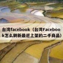 台湾facebook（台湾Facebook怎么刷新最近上架的二手商品）