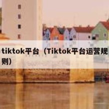 tiktok平台（Tiktok平台运营规则）