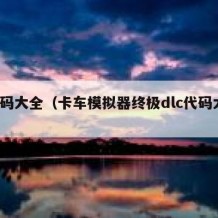 c代码大全（卡车模拟器终极dlc代码大全）