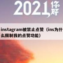 instagram被禁止点赞（ins为什么限制我的点赞功能）