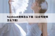 facebook视频怎么下载（公众号视频怎么下载）