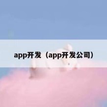 app开发（app开发公司）