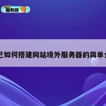 自己如何搭建网站境外服务器的简单介绍