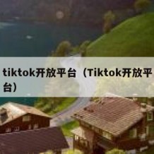 tiktok开放平台（Tiktok开放平台）