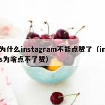 为什么instagram不能点赞了（ins为啥点不了赞）