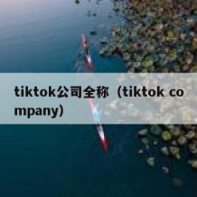 tiktok公司全称（tiktok company）