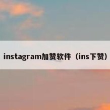 instagram加赞软件（ins下赞）