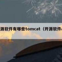 开源软件有哪些tomcat（开源软件app）