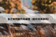 自己如何敲代码编程（敲代码简单吗）