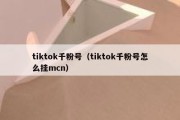 tiktok千粉号（tiktok千粉号怎么挂mcn）