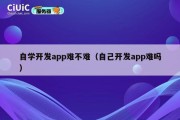 自学开发app难不难（自己开发app难吗）