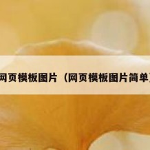 网页模板图片（网页模板图片简单）