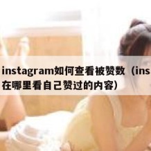 instagram如何查看被赞数（ins在哪里看自己赞过的内容）