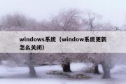 windows系统（window系统更新怎么关闭）