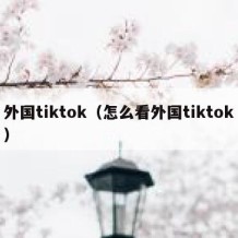 外国tiktok（怎么看外国tiktok）