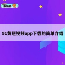 91黄短视频app下载的简单介绍