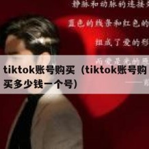 tiktok账号购买（tiktok账号购买多少钱一个号）