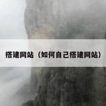 搭建网站（如何自己搭建网站）