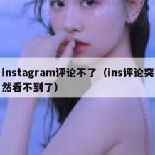 instagram评论不了（ins评论突然看不到了）