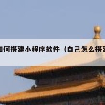 自己如何搭建小程序软件（自己怎么搭建小程序）