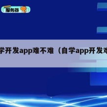 自学开发app难不难（自学app开发难吗）