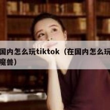 在国内怎么玩tiktok（在国内怎么玩美服魔兽）