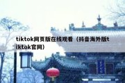 tiktok网页版在线观看（抖音海外版tiktok官网）