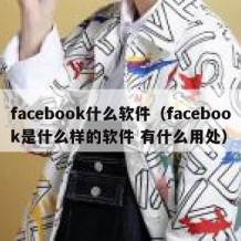 facebook什么软件（facebook是什么样的软件 有什么用处）