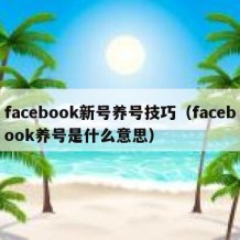 facebook新号养号技巧（facebook养号是什么意思）