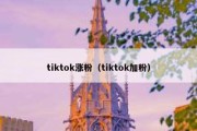 tiktok涨粉（tiktok加粉）