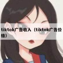 tiktok广告收入（tiktok广告价格）