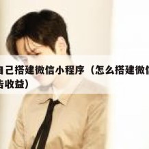 怎么自己搭建微信小程序（怎么搭建微信小程序广告收益）