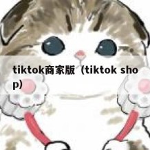 tiktok商家版（tiktok shop）