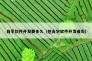 自学软件开发要多久（想自学软件开发难吗）