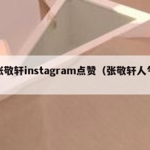 张敬轩instagram点赞（张敬轩人气）