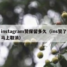 instagram赞保留多久（ins赞了马上取消）