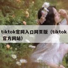 tiktok官网入口网页版（tiktok 官方网站）