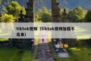 tiktok视频（tiktok视频加载不出来）