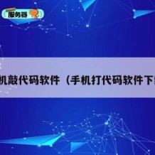 手机敲代码软件（手机打代码软件下载）