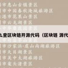 怎么查区块链开源代码（区块链 源代码）