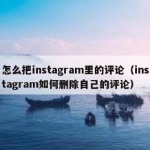 怎么把instagram里的评论（instagram如何删除自己的评论）