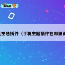 手机主题插件（手机主题插件在哪里更新）