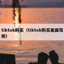 tiktok购买（tiktok购买美国驾照）