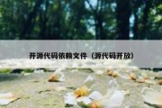 开源代码依赖文件（源代码开放）