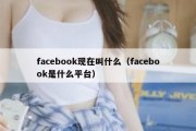 facebook现在叫什么（facebook是什么平台）